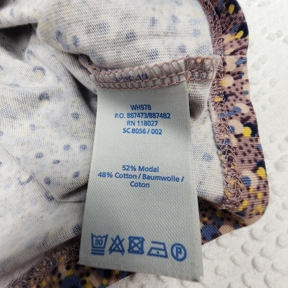 Boden Patterned Scoop Neck Modal/Cotton Blend Sun Dress Size 10P - Picture 7 of 9